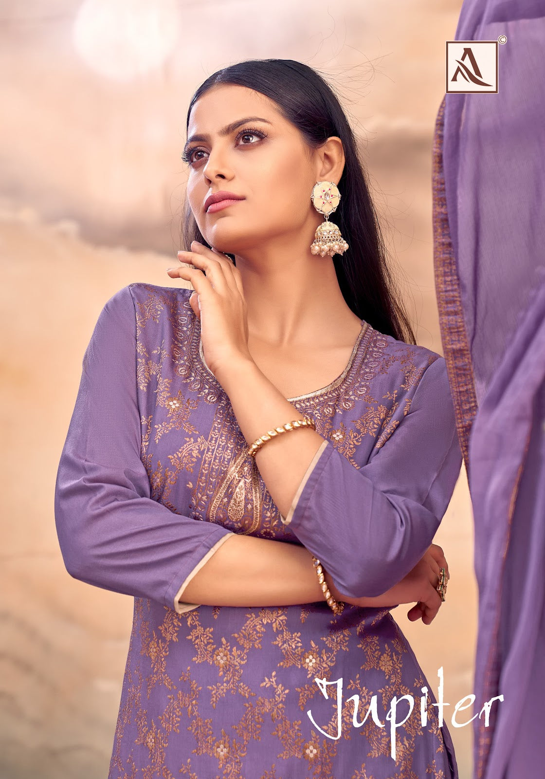 Jupiter Alok Muslin Jacquard Karachi Salwar Suits Manufacturer India