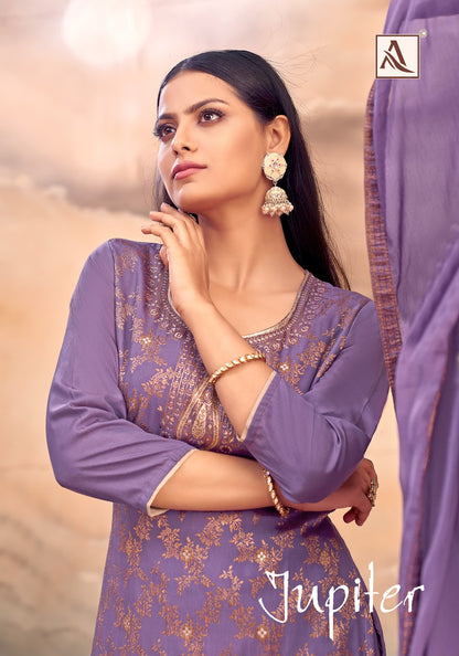 Jupiter Alok Muslin Jacquard Karachi Salwar Suits Manufacturer India