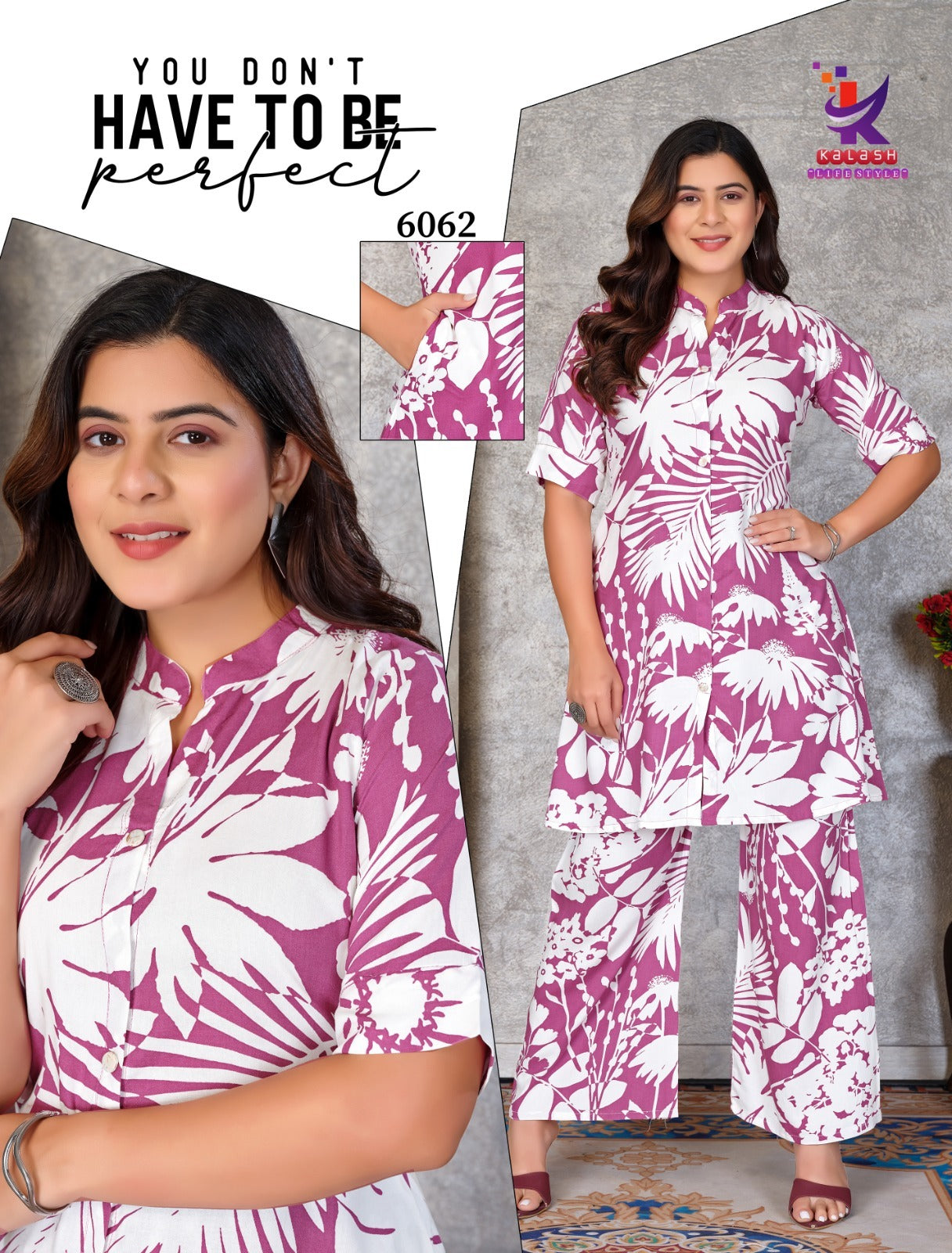 Just Be Real Mlm Kalash Lifestyle Rayon 17Kg Co Ord Set Wholesaler Ahmedabad