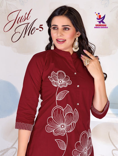 Just Me 5 Mlm Kalash Lifestyle Cotton Kurti Plazzo Set Exporter Gujarat