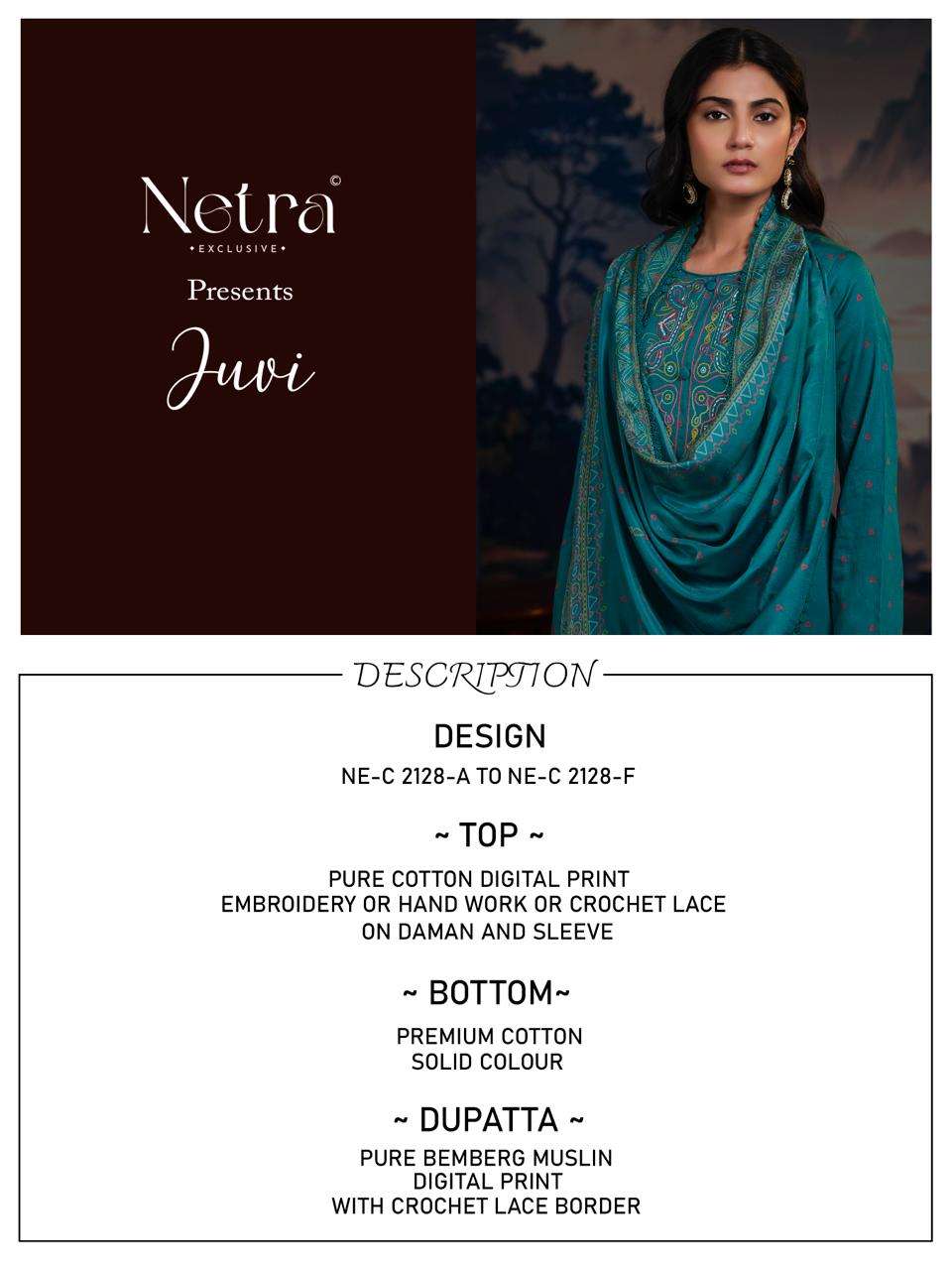 Juvi Netra Cotton Pant Style Suits Manufacturer Ahmedabad
