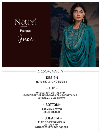 Juvi Netra Cotton Pant Style Suits Manufacturer Ahmedabad