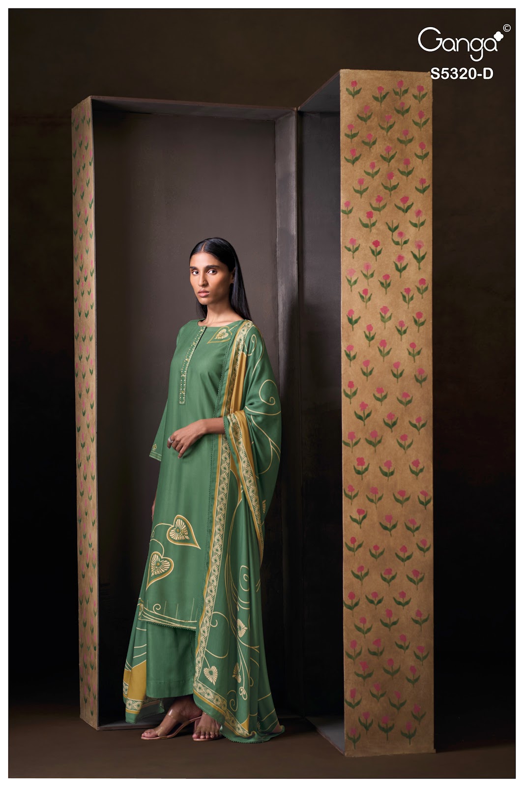 Juvia S5320 Ganga Wool Pashmina Suits Manufacturer