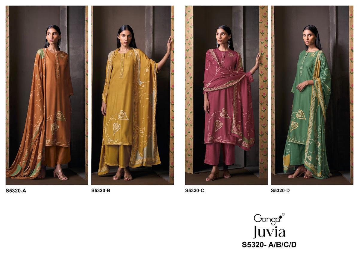 Juvia S5320 Ganga Wool Pashmina Suits Manufacturer