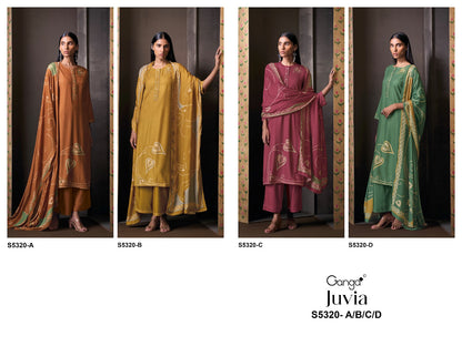 Juvia S5320 Ganga Wool Pashmina Suits Manufacturer