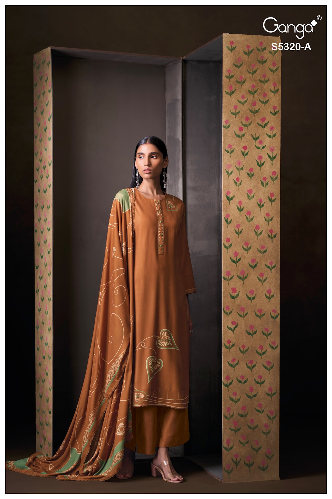 Juvia S5320 Ganga Wool Pashmina Suits Manufacturer