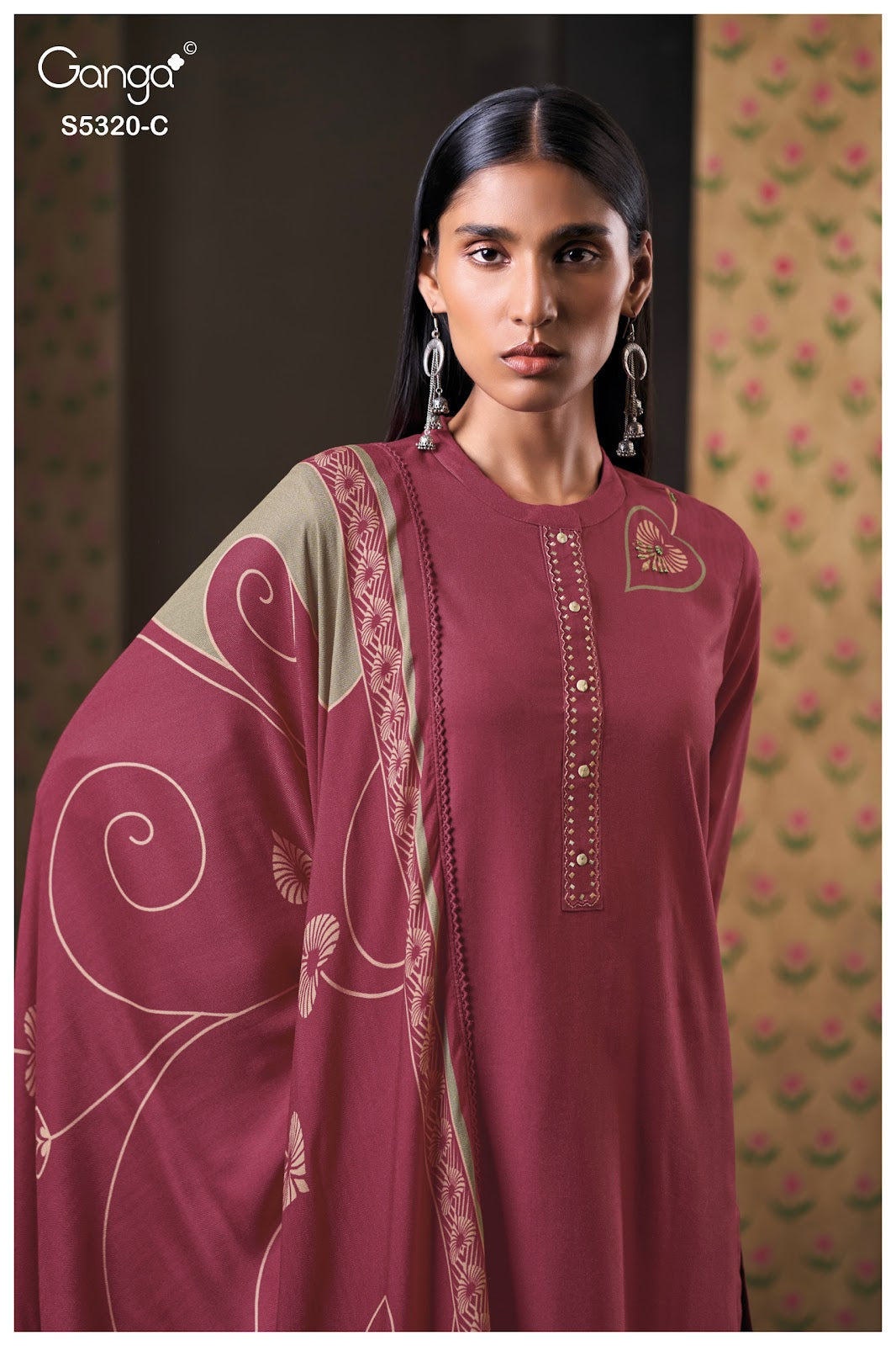 Juvia S5320 Ganga Wool Pashmina Suits Manufacturer