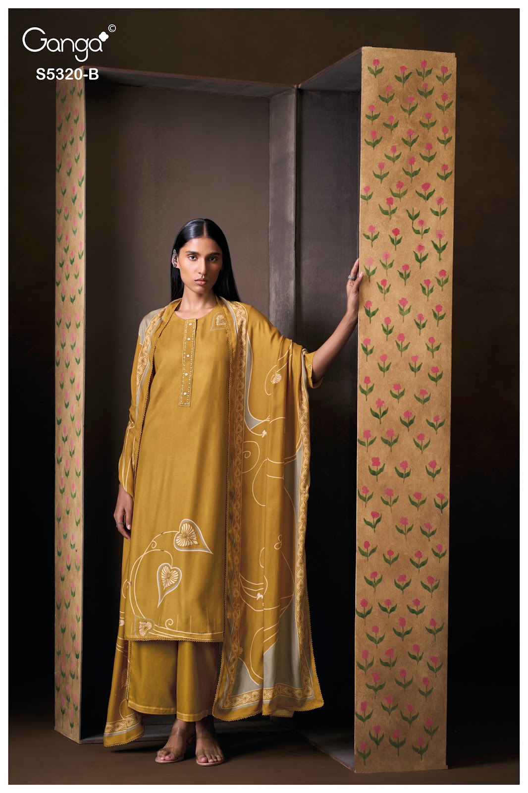 Juvia S5320 Ganga Wool Pashmina Suits Manufacturer