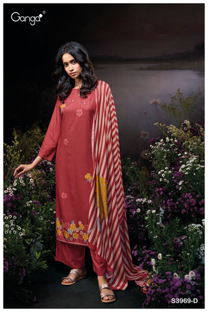 Jyeshtha 3969 Ganga Pashmina Suits Wholesale