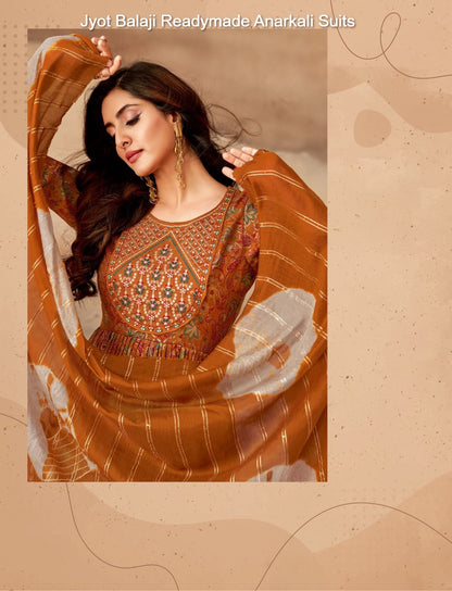 Jyot Balaji Capsule Rayon Readymade Anarkali Suits Supplier India
