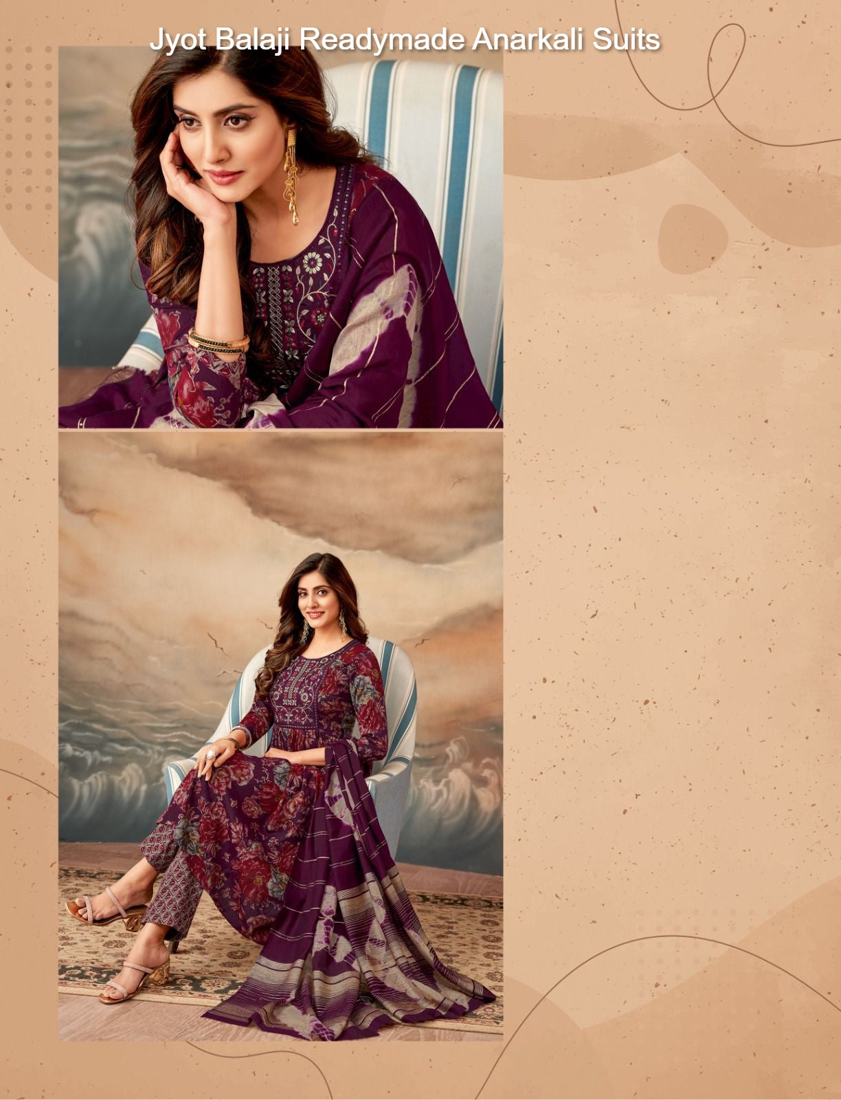 Jyot Balaji Capsule Rayon Readymade Anarkali Suits Supplier India