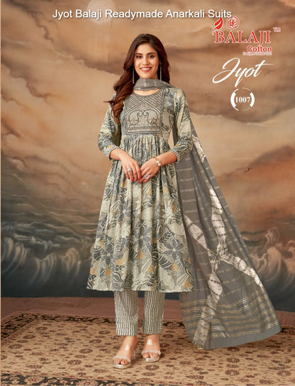 Jyot Balaji Capsule Rayon Readymade Anarkali Suits Supplier India