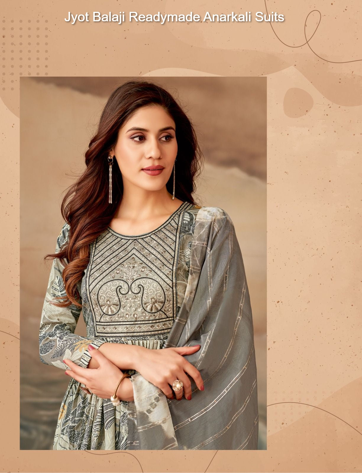 Jyot Balaji Capsule Rayon Readymade Anarkali Suits Supplier India