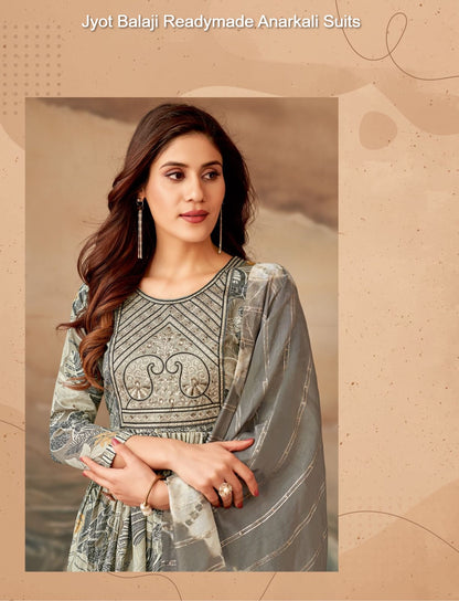 Jyot Balaji Capsule Rayon Readymade Anarkali Suits Supplier India