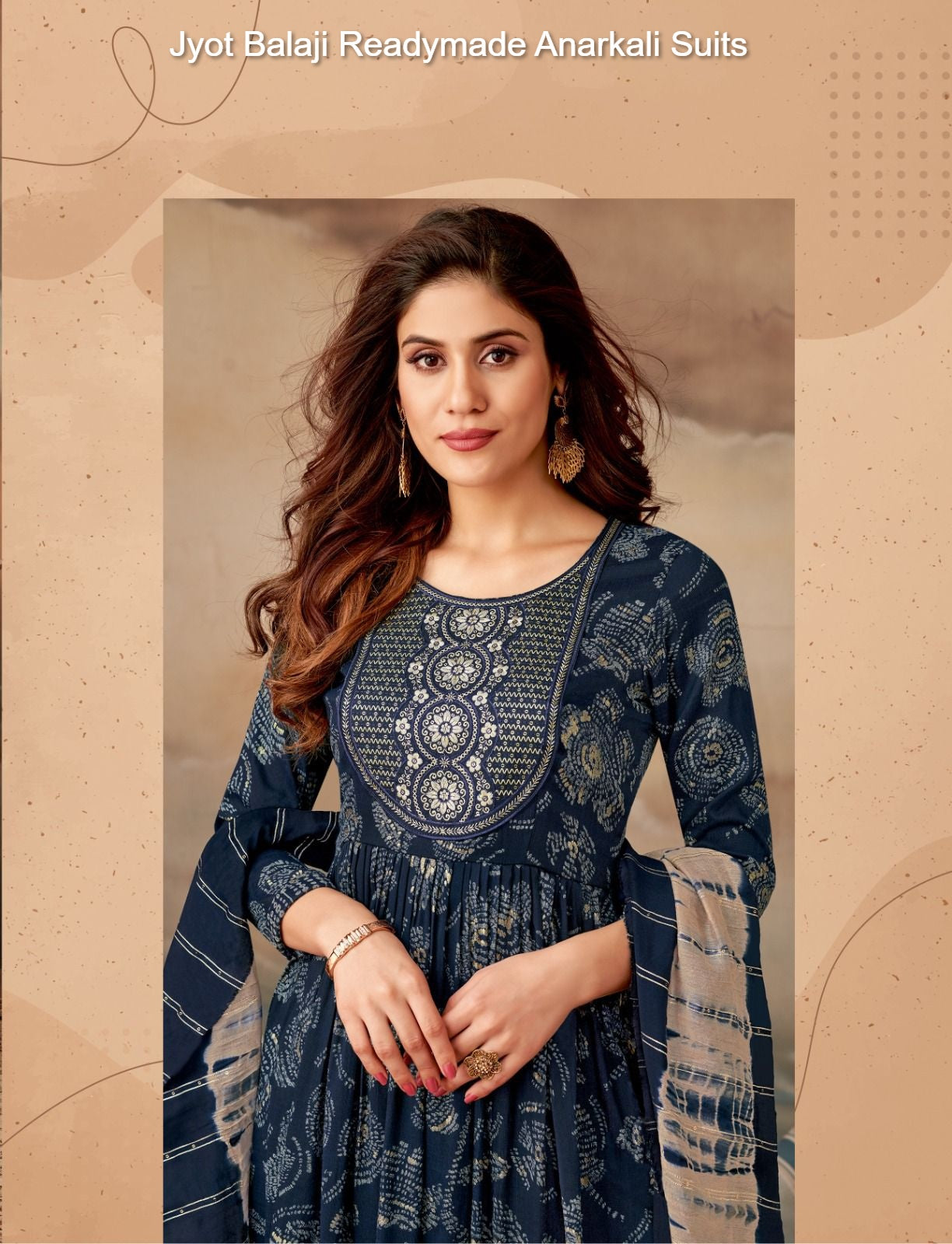 Jyot Balaji Capsule Rayon Readymade Anarkali Suits Supplier India