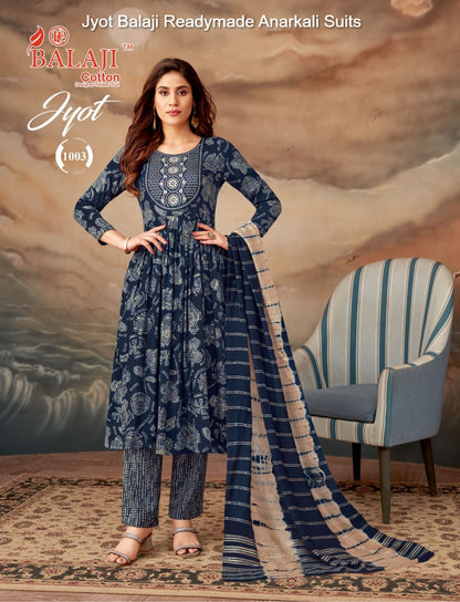 Jyot Balaji Capsule Rayon Readymade Anarkali Suits Supplier India