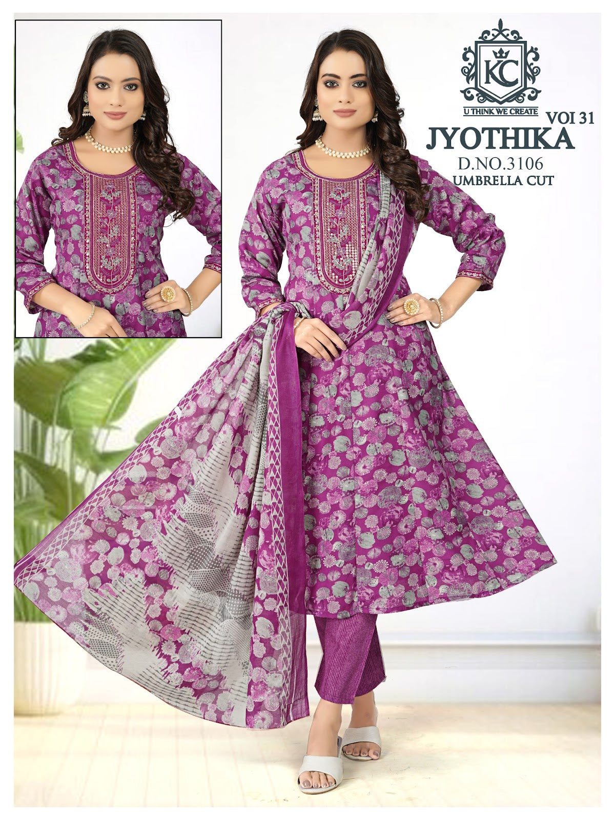 Jyothika Vol 31 Kcf Cotton Readymade Anarkali Suits Wholesaler Gujarat