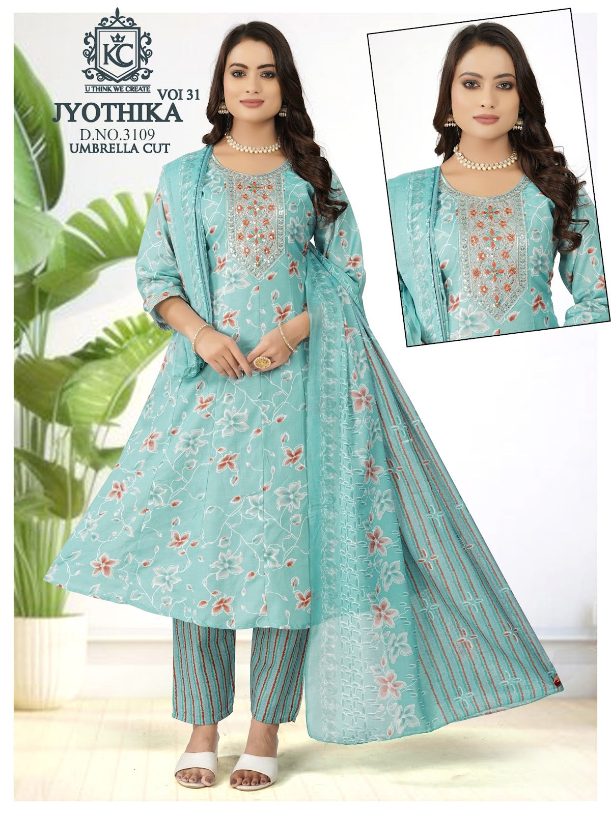 Jyothika Vol 31 Kcf Cotton Readymade Anarkali Suits Wholesaler Gujarat