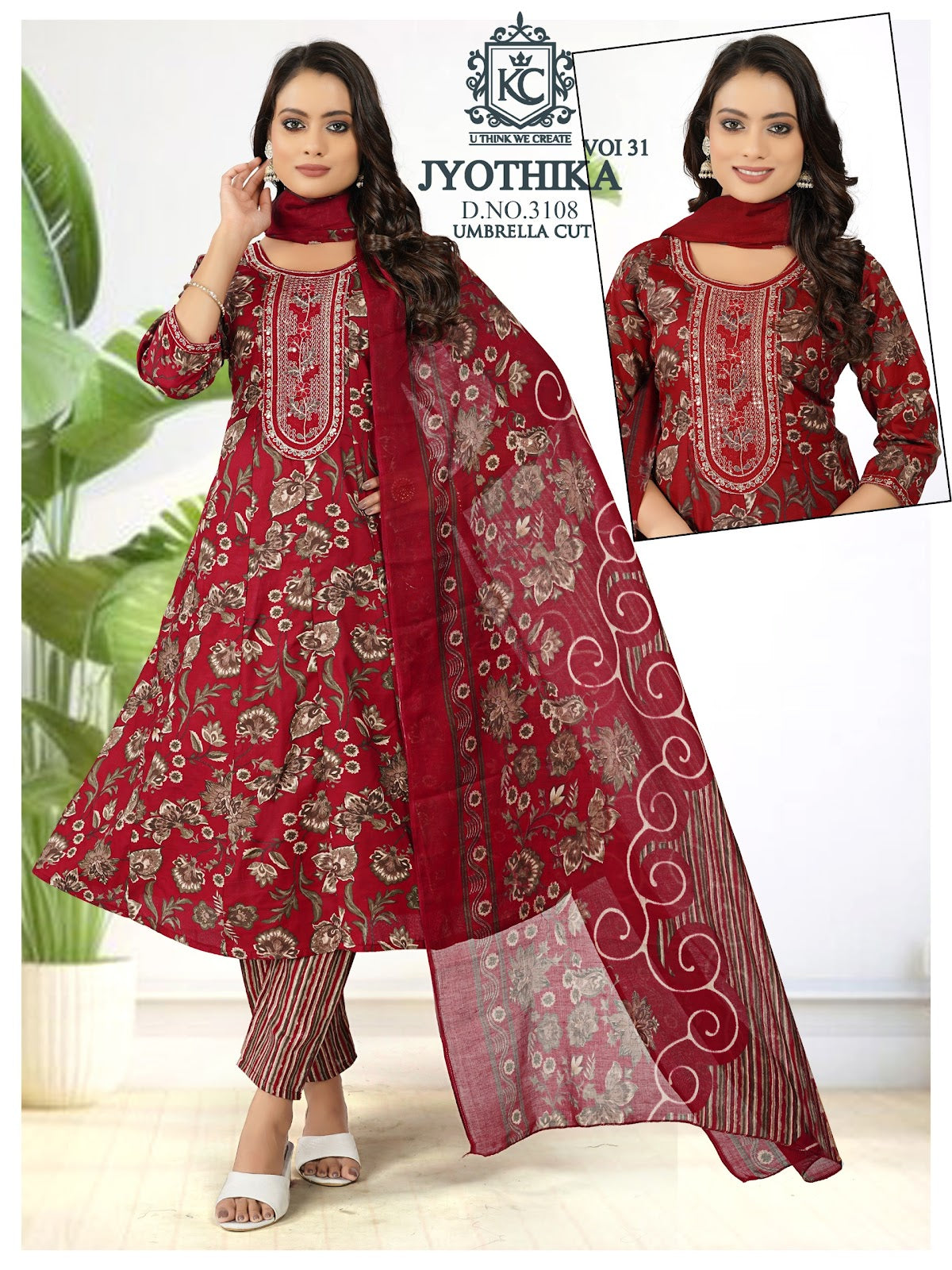 Jyothika Vol 31 Kcf Cotton Readymade Anarkali Suits Wholesaler Gujarat