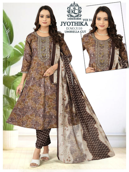 Jyothika Vol 31 Kcf Cotton Readymade Anarkali Suits Wholesaler Gujarat
