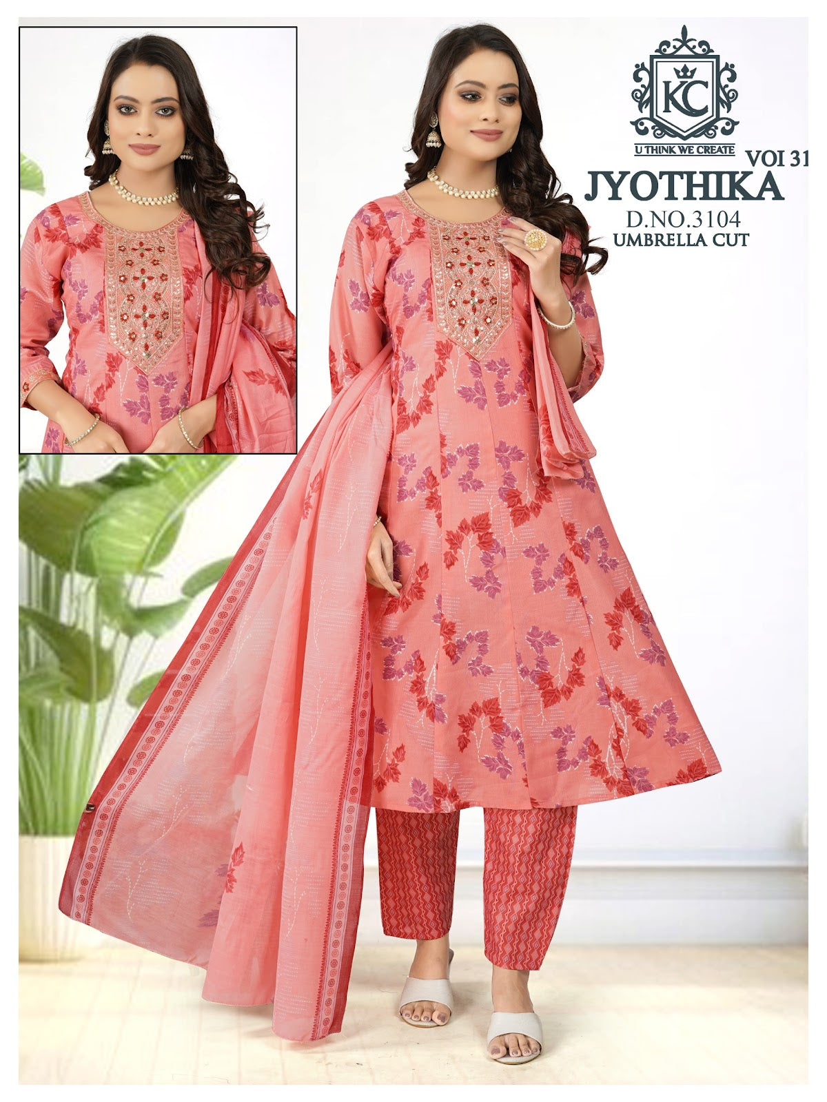 Jyothika Vol 31 Kcf Cotton Readymade Anarkali Suits Wholesaler Gujarat