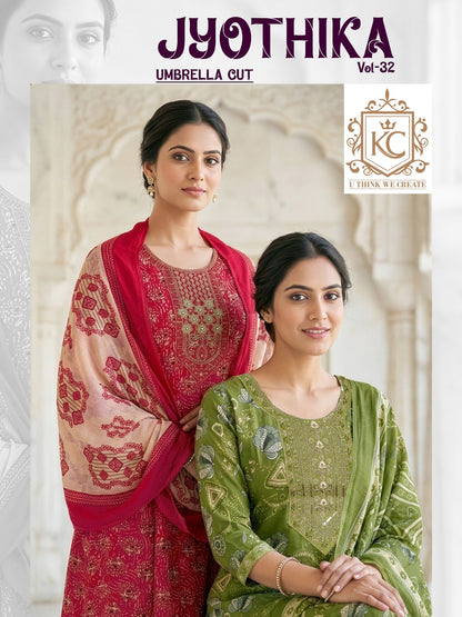 Jyothika Vol 32 Kcf Cotton Readymade Anarkali Suits Manufacturer India