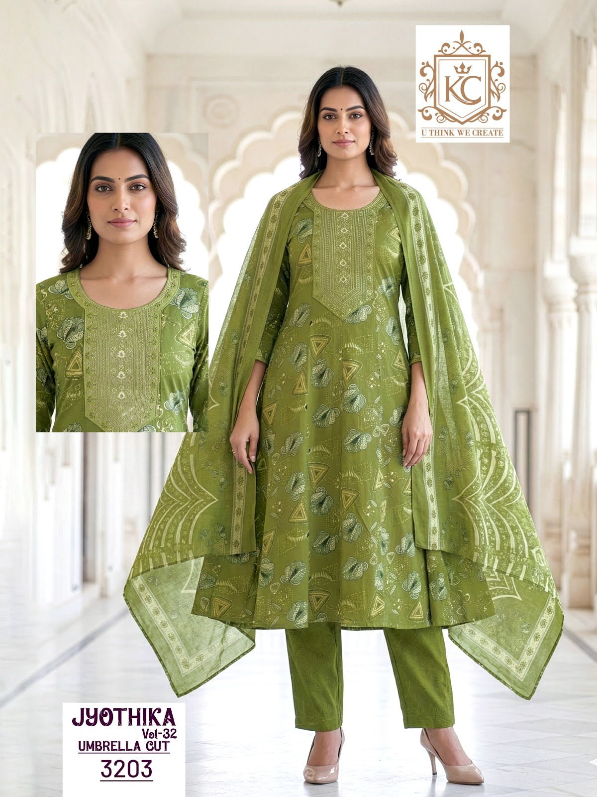 Jyothika Vol 32 Kcf Cotton Readymade Anarkali Suits Manufacturer India