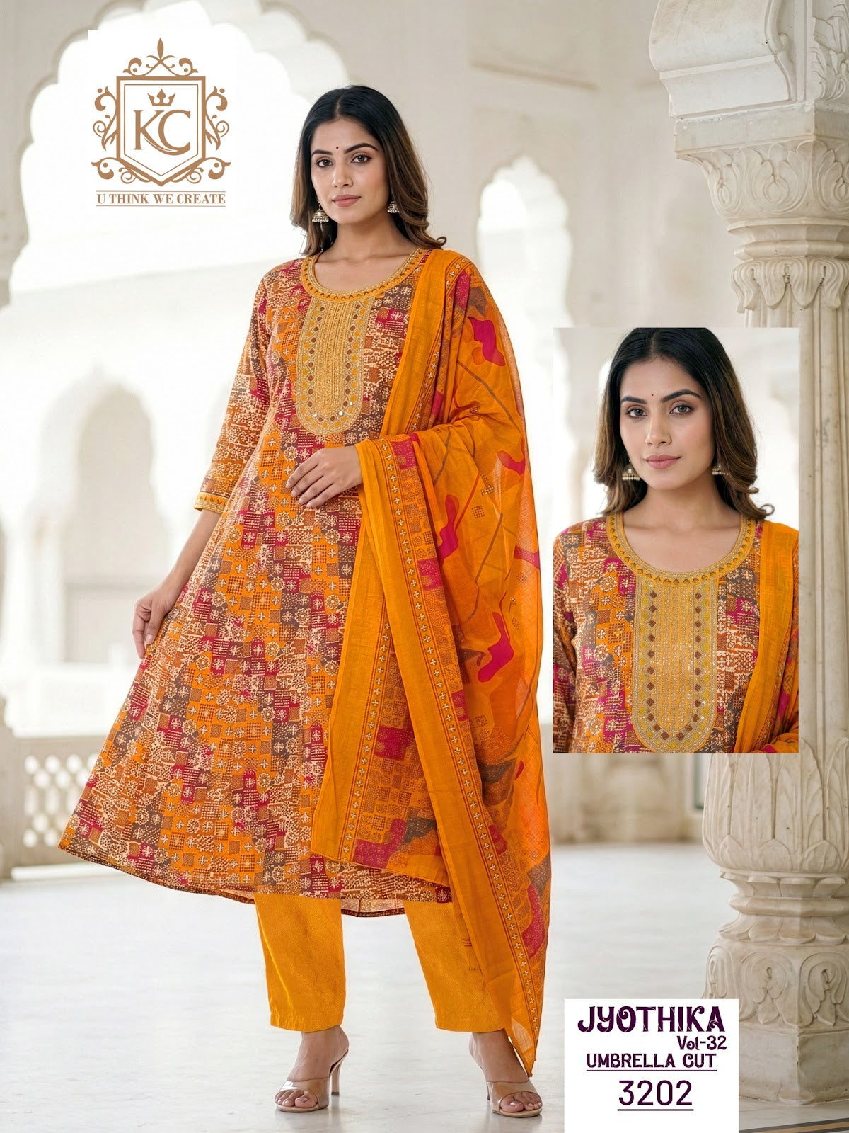 Jyothika Vol 32 Kcf Cotton Readymade Anarkali Suits Manufacturer India