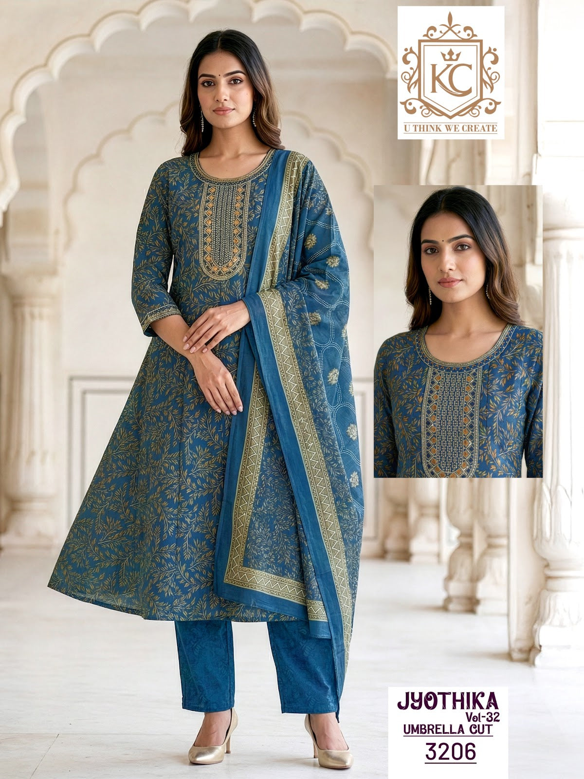 Jyothika Vol 32 Kcf Cotton Readymade Anarkali Suits Manufacturer India