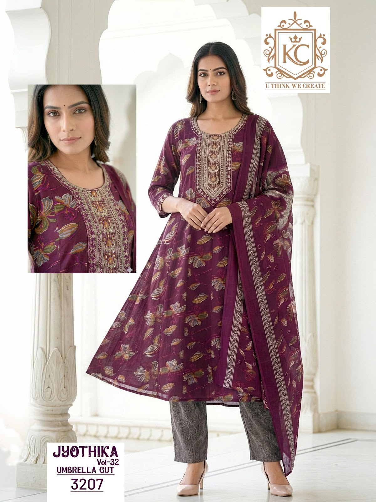 Jyothika Vol 32 Kcf Cotton Readymade Anarkali Suits Manufacturer India