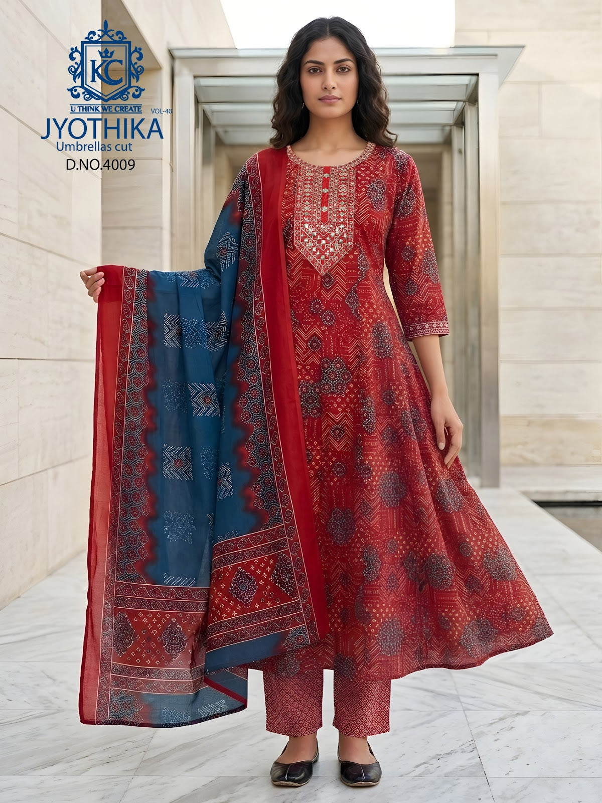 Jyothika Vol 40 Kcf Cotton Readymade Anarkali Suits Wholesale Rate