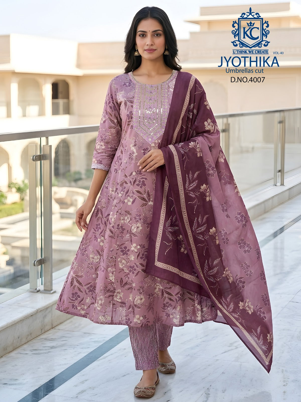 Jyothika Vol 40 Kcf Cotton Readymade Anarkali Suits Wholesale Rate