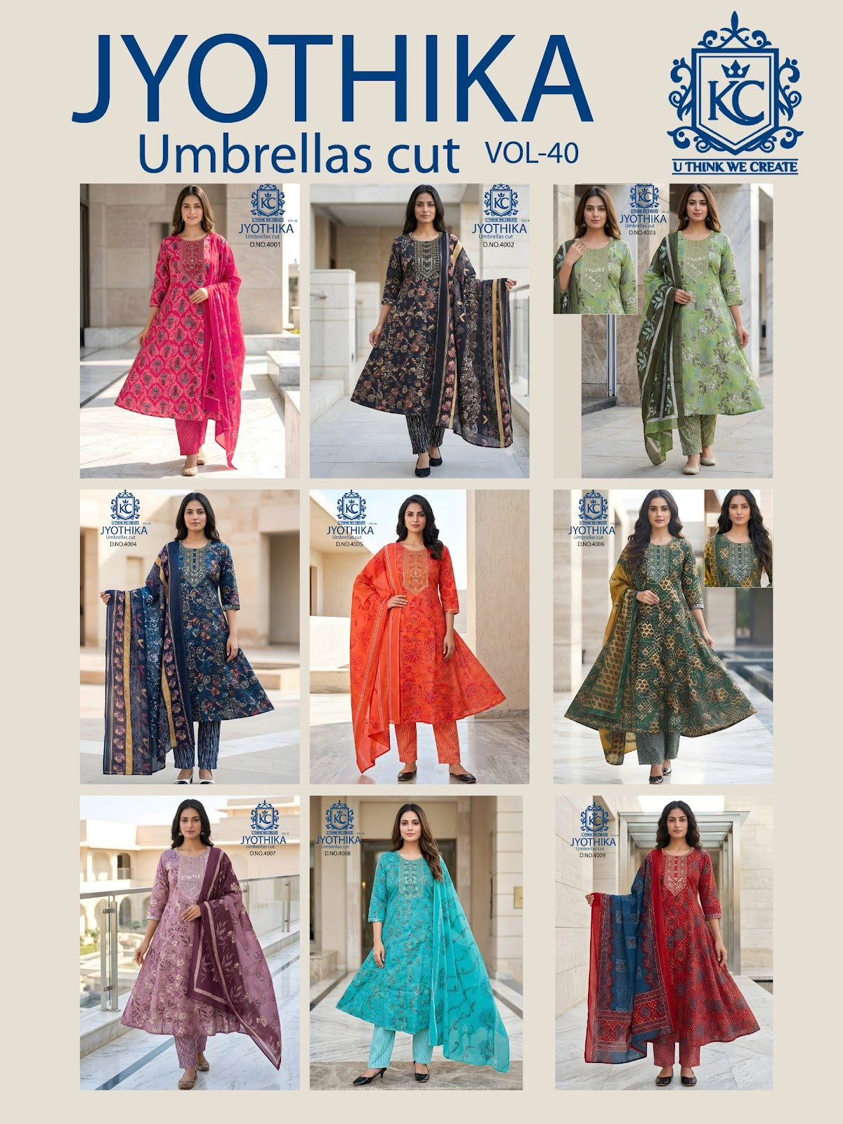 Jyothika Vol 40 Kcf Cotton Readymade Anarkali Suits Wholesale Rate