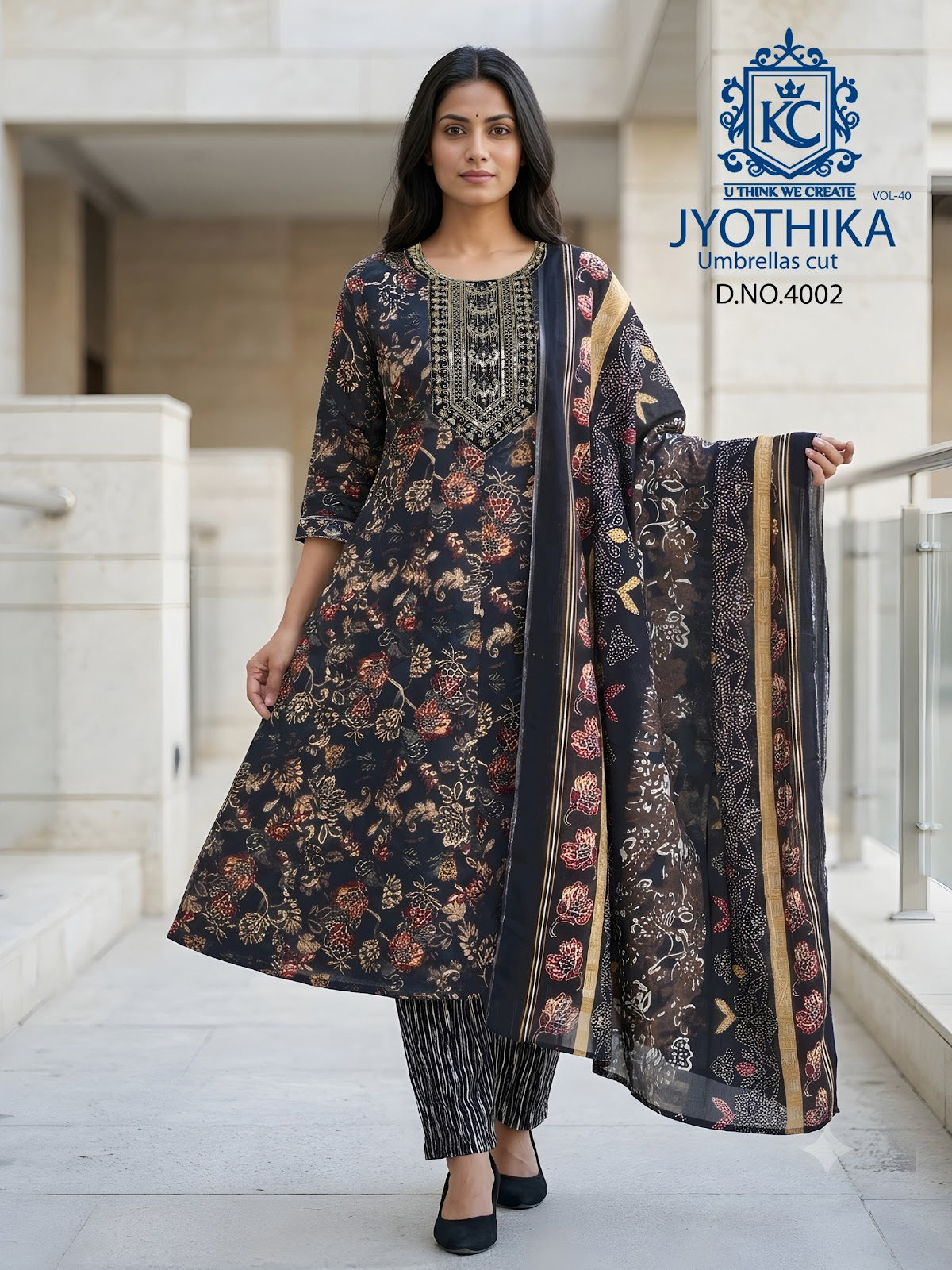 Jyothika Vol 40 Kcf Cotton Readymade Anarkali Suits Wholesale Rate