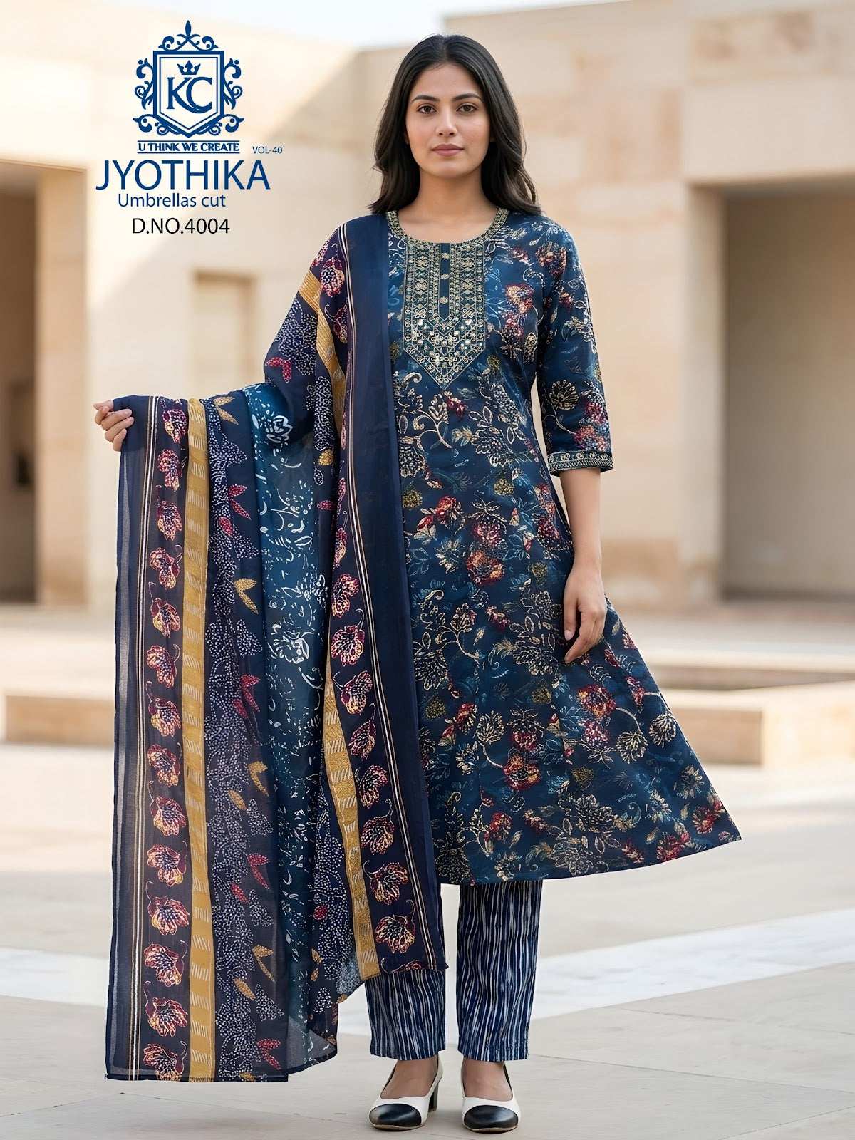 Jyothika Vol 40 Kcf Cotton Readymade Anarkali Suits Wholesale Rate