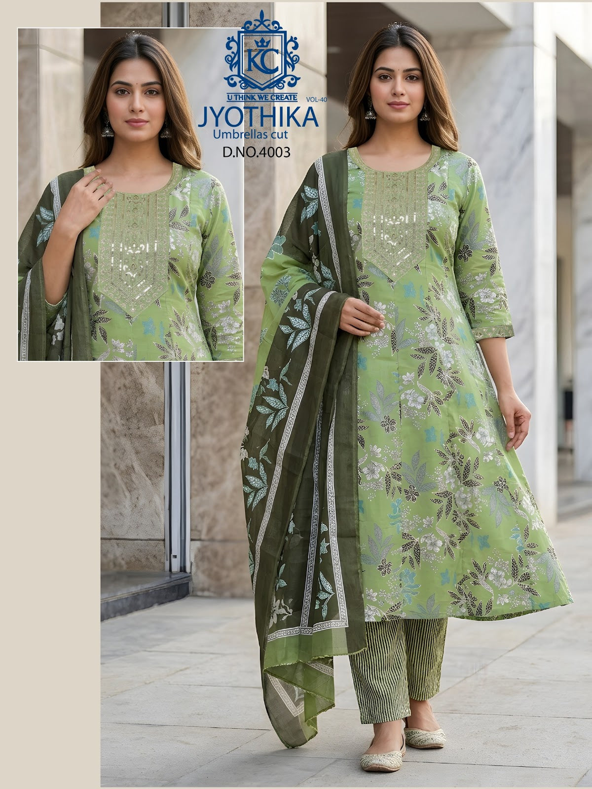 Jyothika Vol 40 Kcf Cotton Readymade Anarkali Suits Wholesale Rate