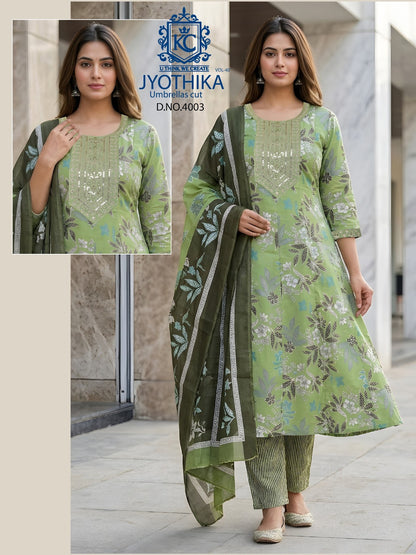 Jyothika Vol 40 Kcf Cotton Readymade Anarkali Suits Wholesale Rate