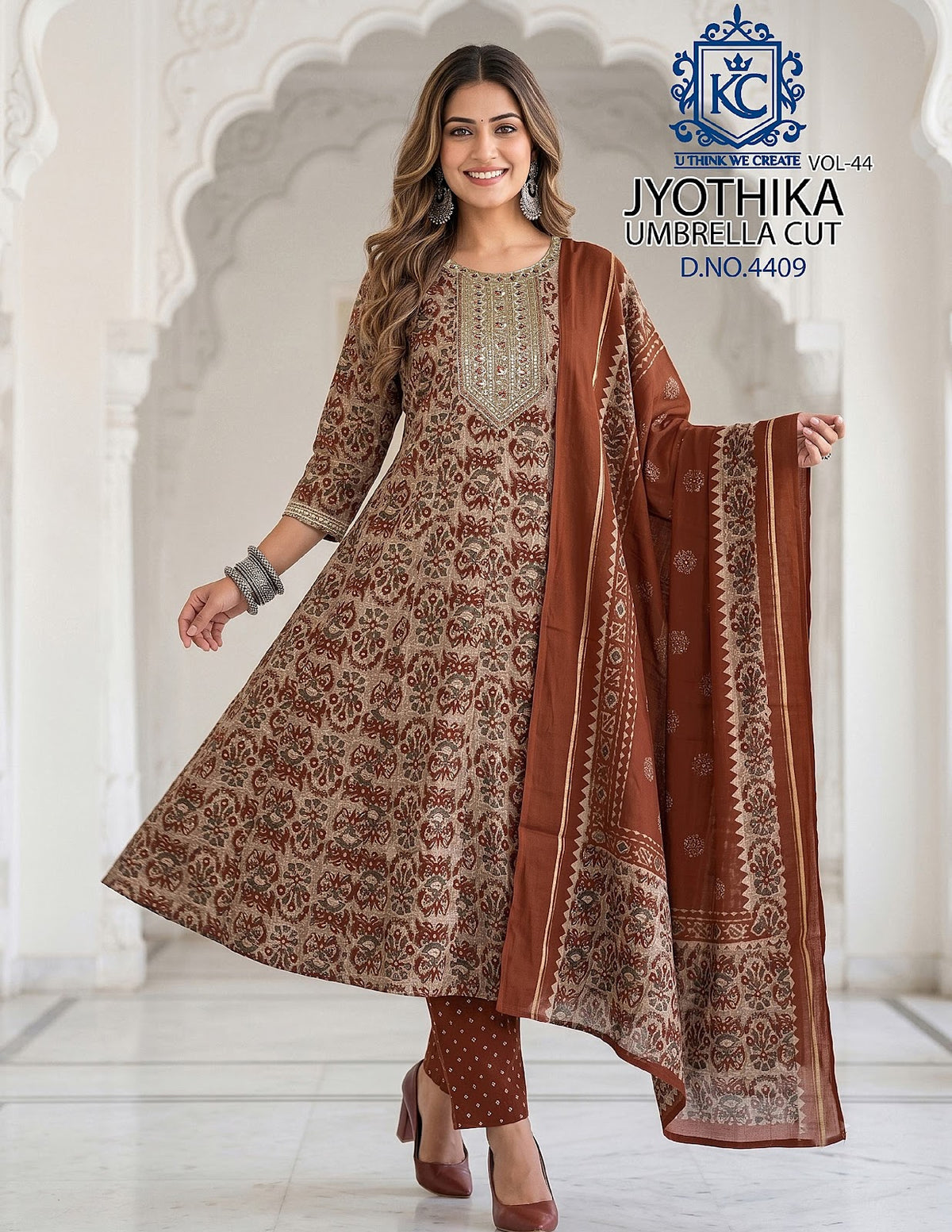 Jyothika Vol 44 Kcf Cotton Readymade Anarkali Suits Manufacturer