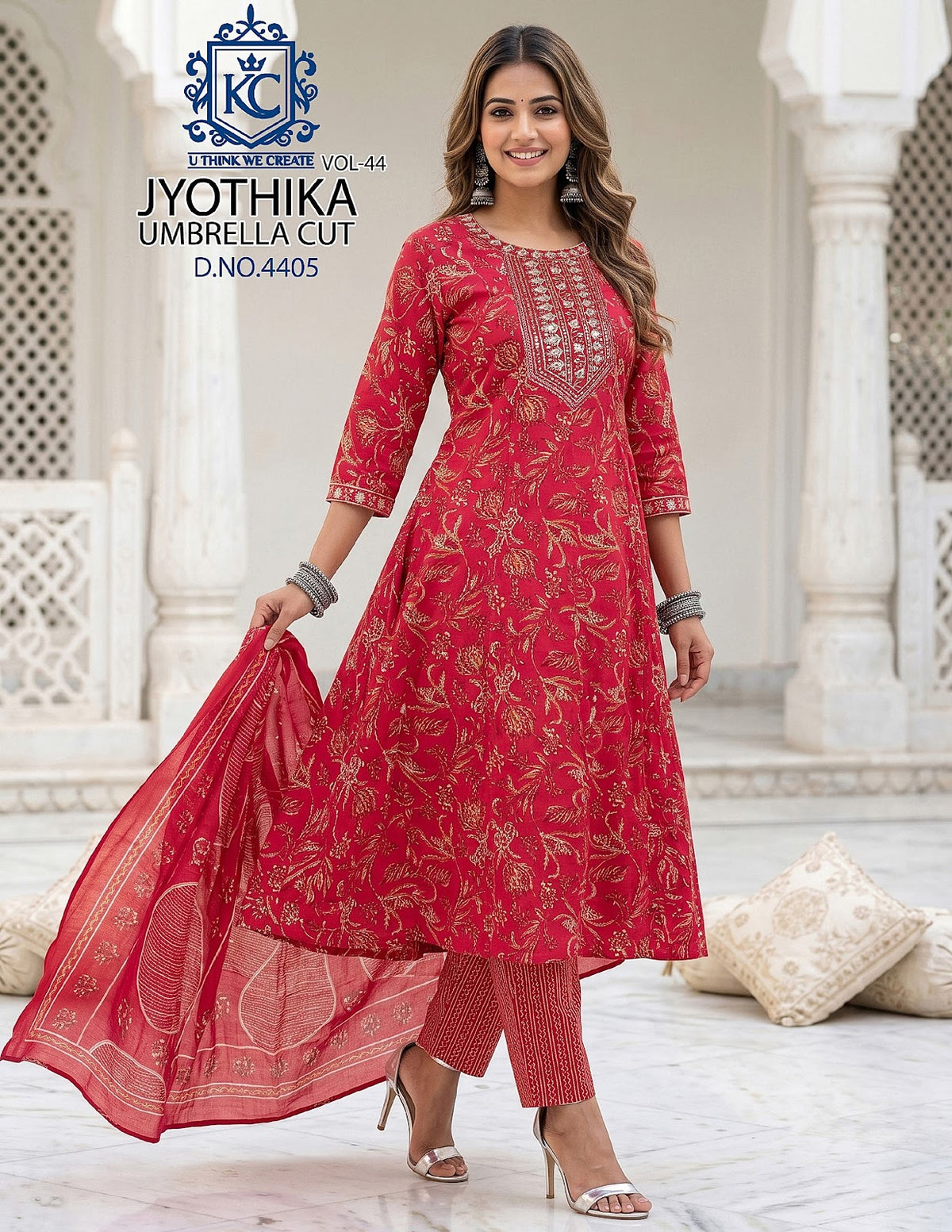Jyothika Vol 44 Kcf Cotton Readymade Anarkali Suits Manufacturer