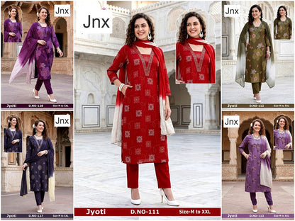 Jyoti Jnx Vertican Readymade Pant Style Suits Wholesaler India