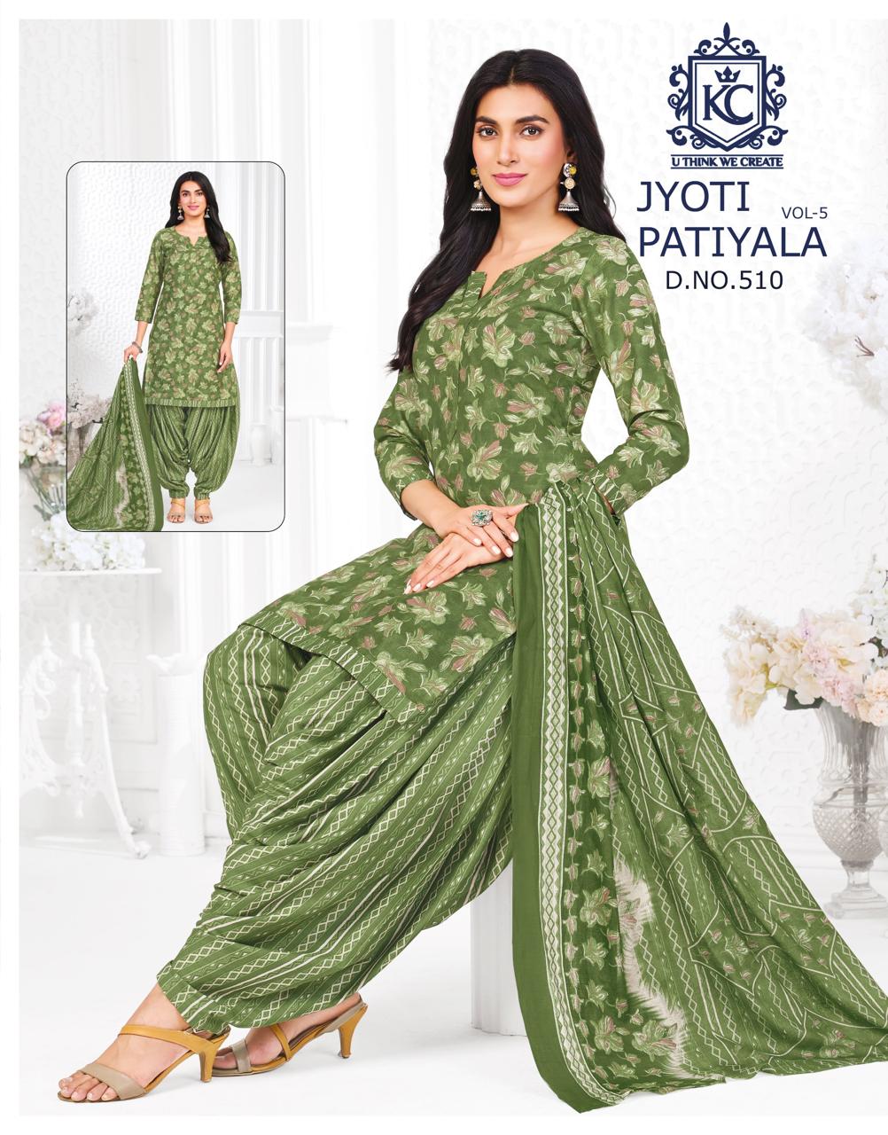 Jyoti Vol 5 Kcf Readymade Cotton Patiyala Suits Manufacturer India