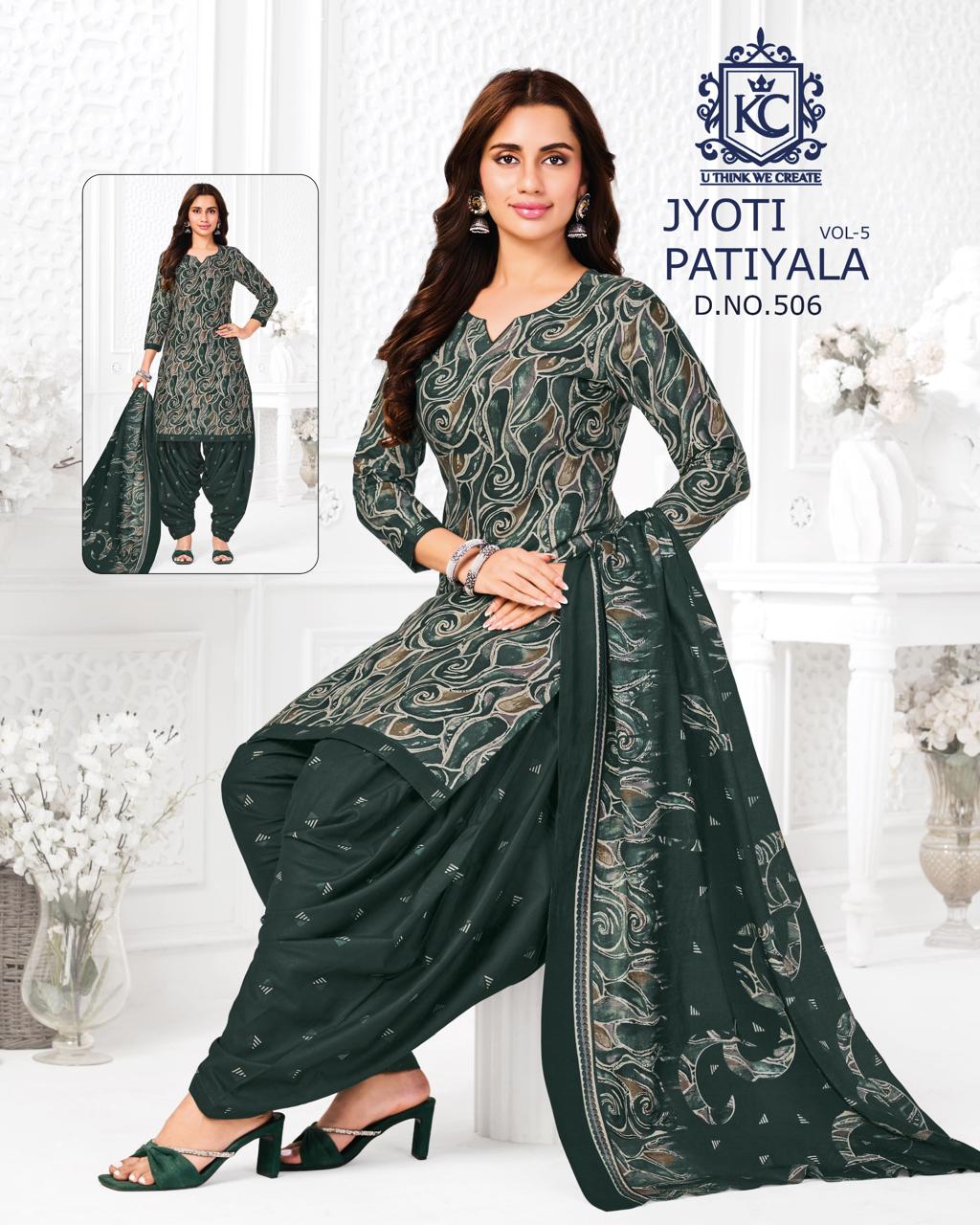 Jyoti Vol 5 Kcf Readymade Cotton Patiyala Suits Manufacturer India