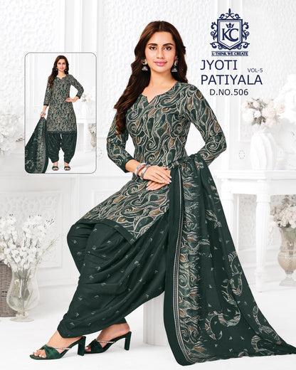 Jyoti Vol 5 Kcf Readymade Cotton Patiyala Suits Manufacturer India