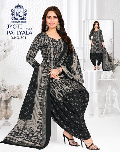 Jyoti Vol 5 Kcf Readymade Cotton Patiyala Suits Manufacturer India