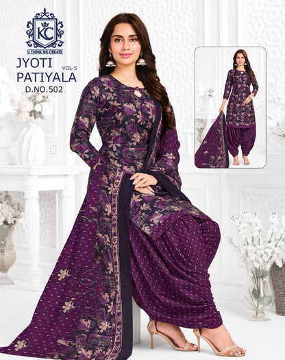 Jyoti Vol 5 Kcf Readymade Cotton Patiyala Suits Manufacturer India