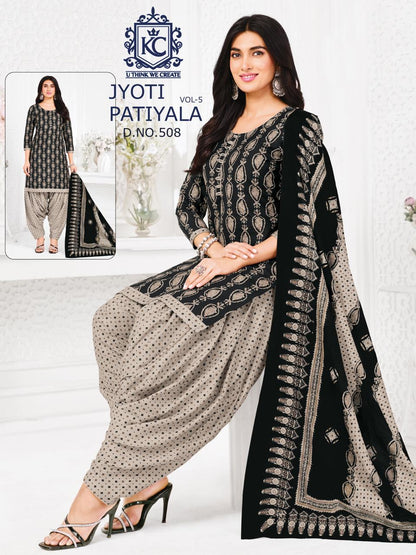 Jyoti Vol 5 Kcf Readymade Cotton Patiyala Suits Manufacturer India
