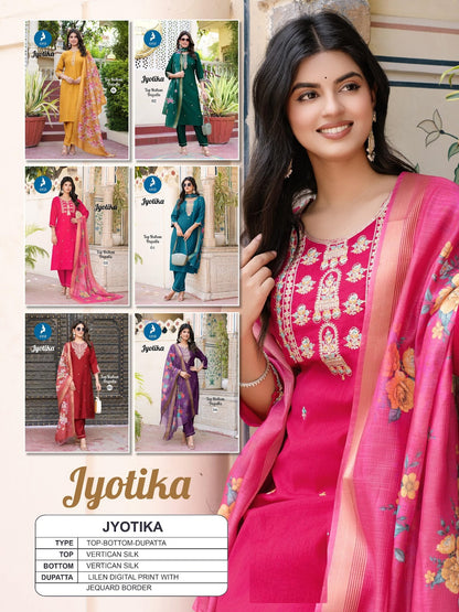 Jyotika Kaya Vertican Readymade Pant Style Suits Manufacturer Ahmedabad