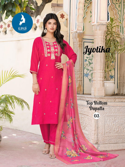 Jyotika Kaya Vertican Readymade Pant Style Suits Manufacturer Ahmedabad