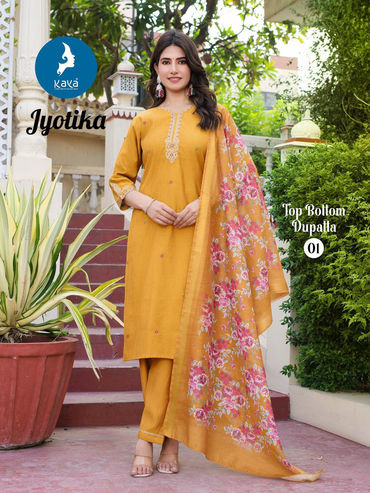 Jyotika Kaya Vertican Readymade Pant Style Suits Manufacturer Ahmedabad