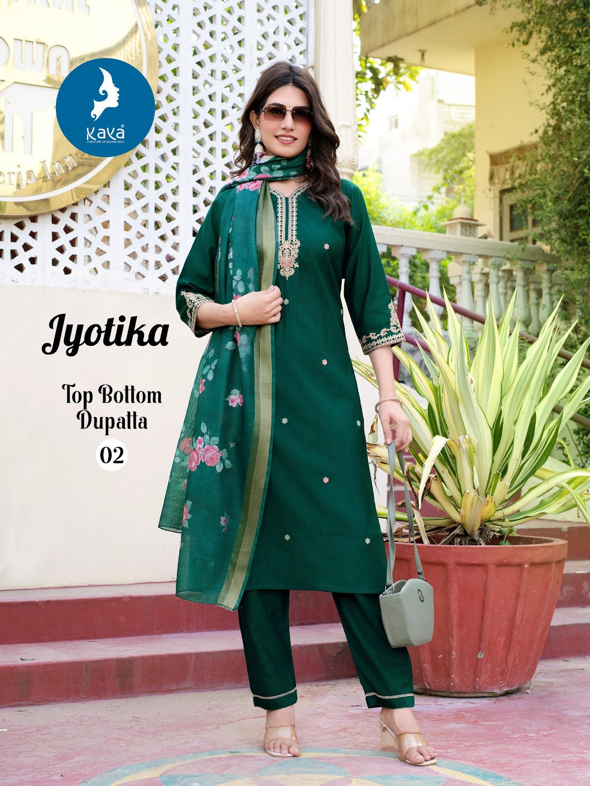 Jyotika Kaya Vertican Readymade Pant Style Suits Manufacturer Ahmedabad